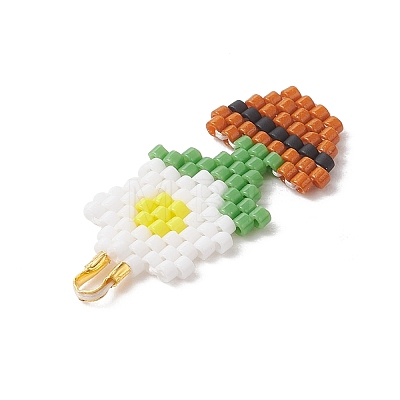 MIYUKI Glass Seed Beaded Pendants PALLOY-MZ01259-1