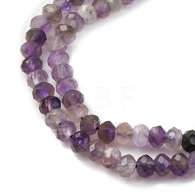 Faceted Natural Amethyst Beads Strands G-RM241221-N2-1