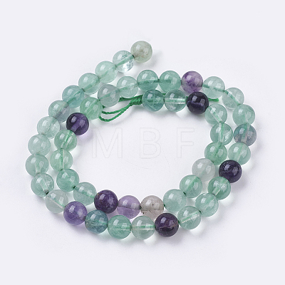 Natural Fluorite Beads Strands X-G-E468-F01-6mm-1