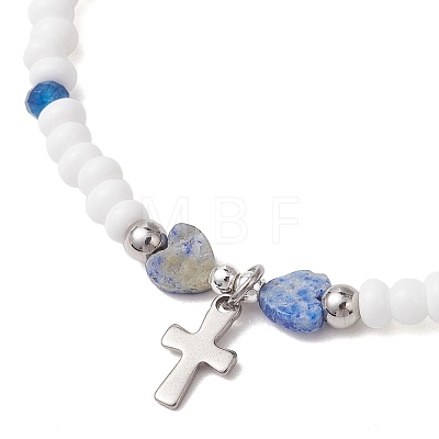 304 Stainless Steel Tiny Charm Bracelets BJEW-MZ00325-1