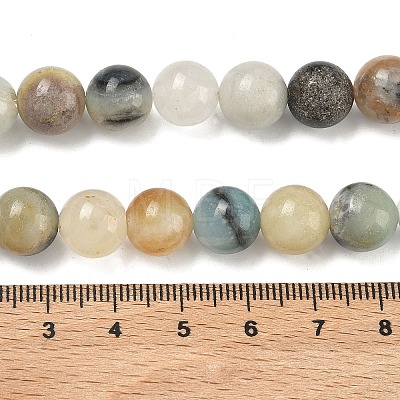 Natural Flower Amazonite Beads Strands G-F415-10mm-1