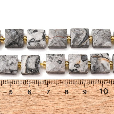 Natural Map Stone Beads Strands G-F839-A32-01-1