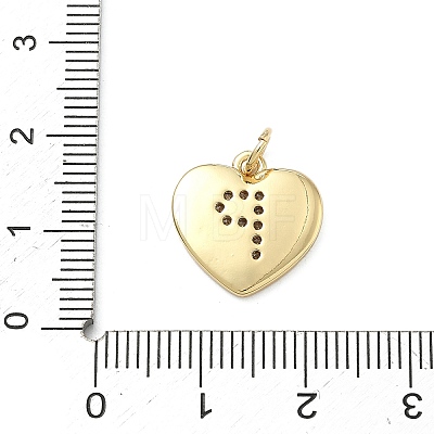 Brass Micro Pave Clear Cubic Zirconia Pendants KK-D229-01G-16-1