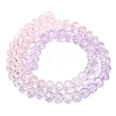 Transparent Painted Glass Beads Strands DGLA-A034-T8mm-A05-1