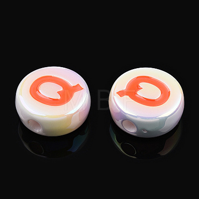 UV Plating Enamel Acrylic Beads PACR-N015-01G-1