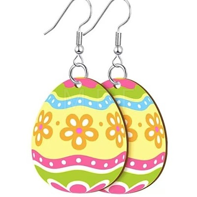 Printed Easter Acrylic Dangle Earrings FS-WG616F7-01-1