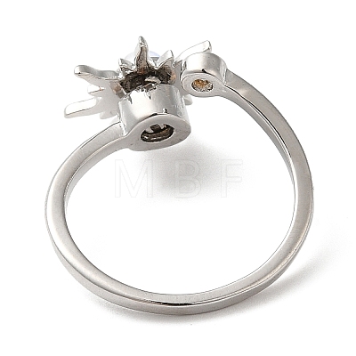 Rotatable Cat Eye Open Ring with Cubic Zirconia RJEW-Q776-01G-03-1