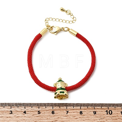 Christmas Nylon Cord Bracelets BJEW-L715-02G-02-1