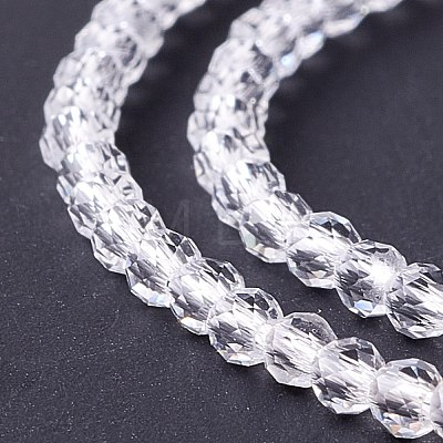 Transparent Glass Beads Strands GLAA-C019-01A-11-1