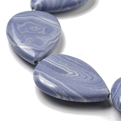 Synthetic Blue Lace Agate Beads Strands G-B071-G02-01-1