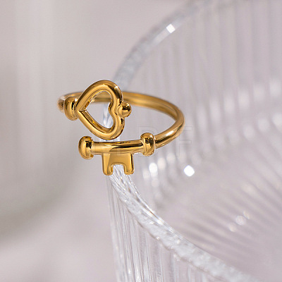 304 Stainless Steel Cuff Open Rings for Women YS0840-1