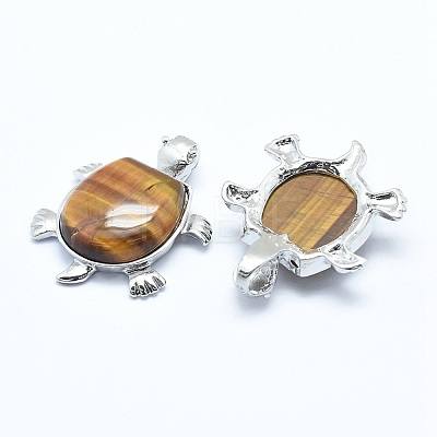 Natural Tiger Eye Pendant X-G-G759-B11-1