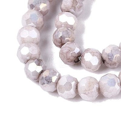 Anti-Tarnish Electroplate Glass Beads Strands EGLA-ZX010-4mm-01-1