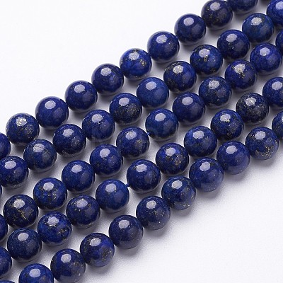 Dyed Grade A Natural Lapis Lazuli Beads X1-GSR8mmC123-1