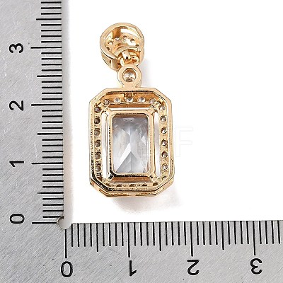 Brass Pave Cubic Zirconia Pendants KK-N290-34G-03-1
