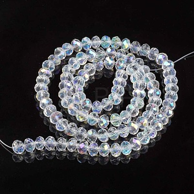 Electroplate Glass Beads Strands EGLA-A034-T6mm-L19-1