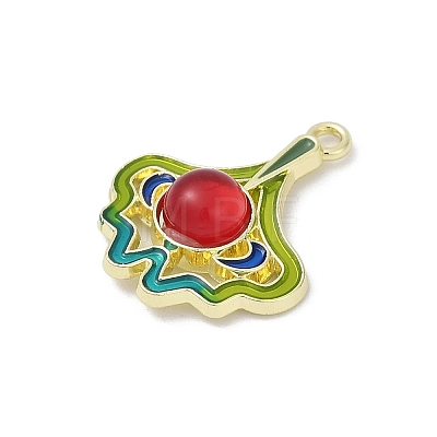 Alloy Enamel Pendants PALLOY-R151-34G-01-1