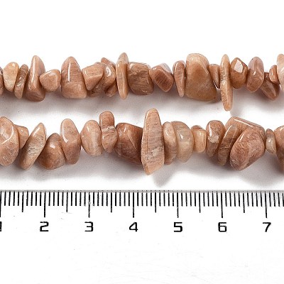 Natural Sunstone Chip Beads Strands G-M205-15B-1