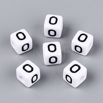Opaque Acrylic European Large Hole Beads SACR-N020-01B-01-1