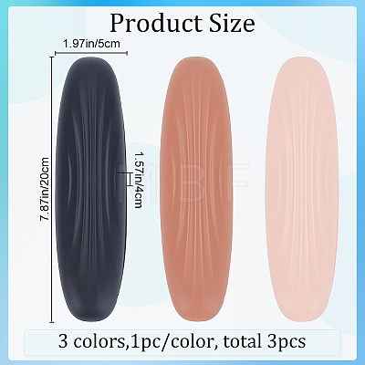 3Pcs 3 Colors Silicone Travel Makeup Brush Storage Bag DIY-CP0008-52-1