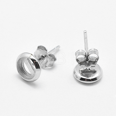 925 Sterling Silver Stud Earring Findings STER-F032-02S-1