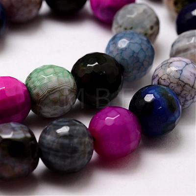 Natural Fire Crackle Agate Bead Strands G-G882-12mm-B07-1-1