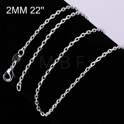 Brass Cable Chain Fine Necklaces NJEW-BB10869-22-1