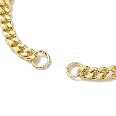 Brass Curb Chain Bracelet Making AJEW-JB01218-1