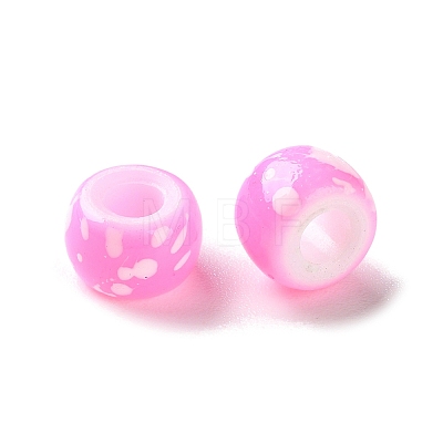 Spray Painted ABS Plastic European Beads KY-G033-01A-03-1