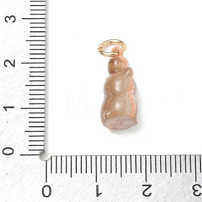 Spray Painted Brass Pendants KK-CBAE20A-01L-G-1