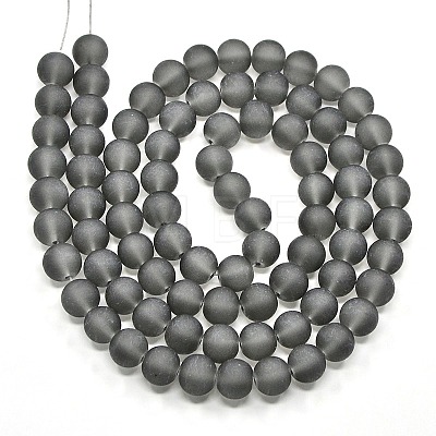 Transparent Glass Bead Strands GLAA-S031-8mm-12-1