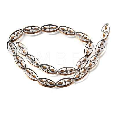 Electroplated Transparent Glass Beads Strands GL-CBA98F0-08C-1