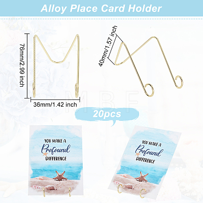 Alloy Place Card Holder DJEW-WH0018-24-1