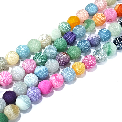 Natural Weathered Agate Beads Strands X-G-G589-10mm-11-1