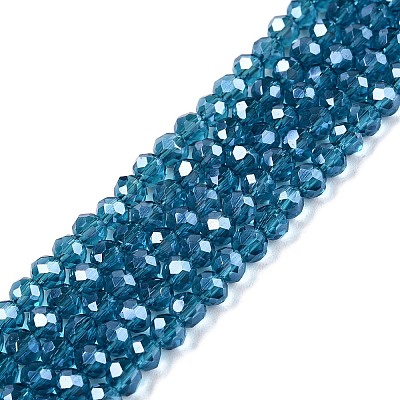 Electroplate Glass Beads Strands EGLA-A044-T3mm-A27-1