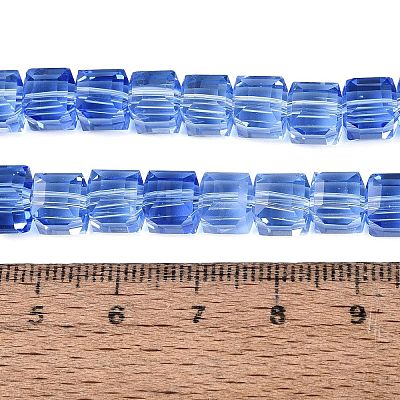 Transparent Glass Beads Strands GLAA-R041-8x8mm-A12-1