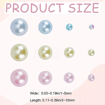 Resin Rhinestone and ABS Cabochons Sets RESI-WH0029-51B-1