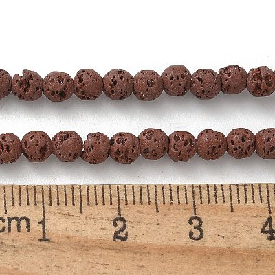 Synthetic Lava Rock Dyed Beads Strands G-H311-08D-06-1