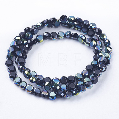 Electroplate Glass Beads Strands EGLA-J032-4mm-M-1