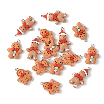 15Pcs 3 Styles Christmas Opaque Resin Pendants RESI-YW0004-76-1