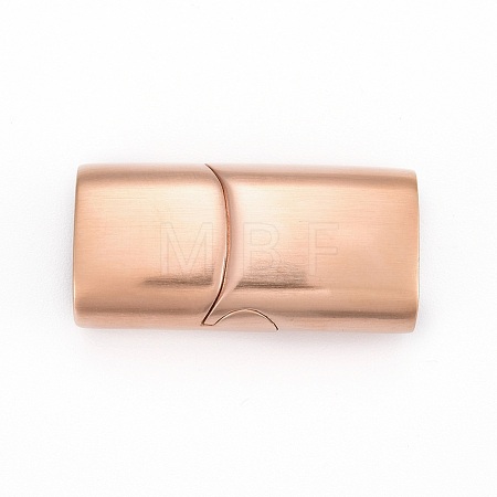 304 Stainless Steel Magnetic Clasps with Glue-in Ends STAS-F130-39R-1