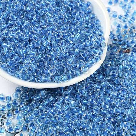 Transparent Inside Colours Glass Seed Beads SEED-A032-04D-1