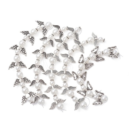 ABS Plastic Imitation Pearl Beads Strands AJEW-JB01176-S-1