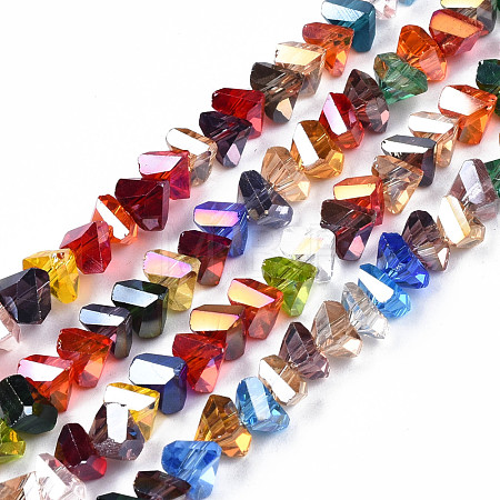 Electroplate Glass Beads Strands EGLA-N002-06L-1