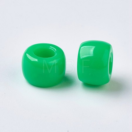 European Resin Large Hole Beads RESI-WH0002-06G-1
