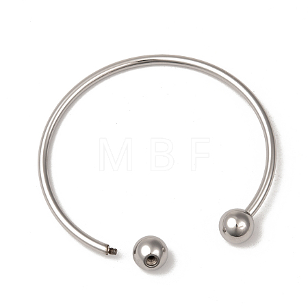 Tarnish Resistant 304 Stainless Steel European Style Bangles Making X-PPJ-G001-04P-1