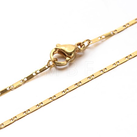 304 Stainless Steel Mariner Link Chain Necklaces NJEW-O058-14G-1