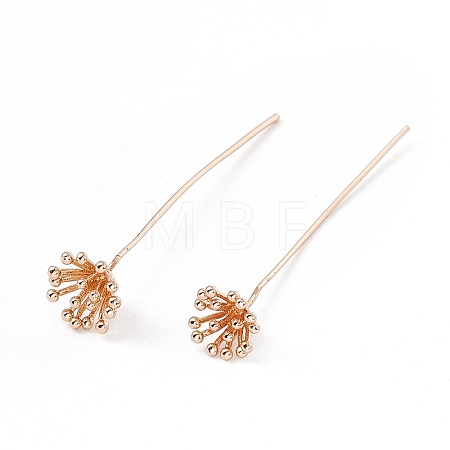 Brass Flower Head Pins LS-KK-G413-03KCG-1