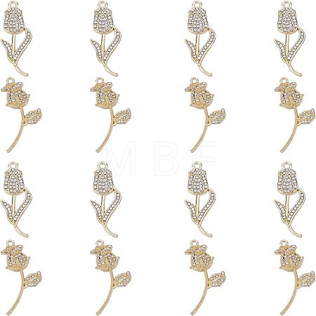 16Pcs 2 Style  Rack Plating Alloy Pendants PALLOY-FH0001-80-1