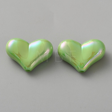 Electroplate Opaque Acrylic Beads MACR-WH0010-38G-1